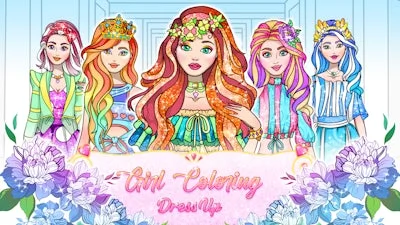 Girl Coloring Dress Up