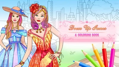 Dress Up Games & Coloring Book